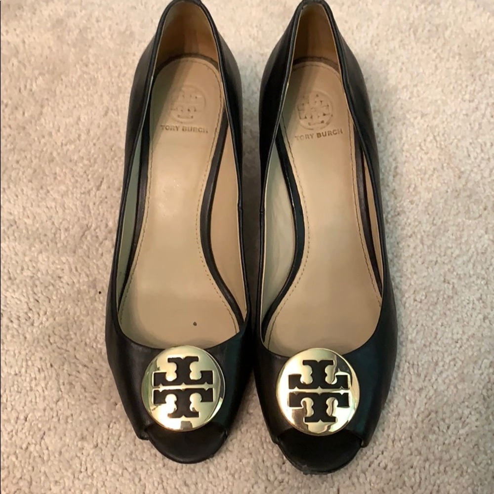 Black Tory Burch wedges size 8